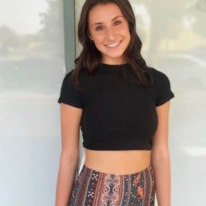 Brand black crop top